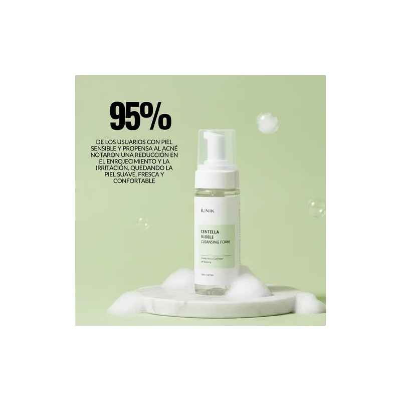 iUNIK Centella Bubble Cleansing Foam 150ml Limpiador Facial Coreano Espuma