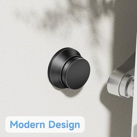Topes de puerta para pared, 1.65 x 0.9 pulgadas, protector de pared para pomo de puerta con silicona y aleación de aluminio, adhesivo y montaje de tor