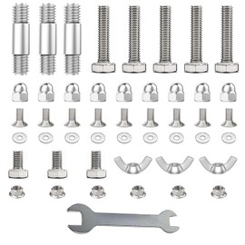 Patio Heater Replacement Parts Hardware Patio Heater Reflector Shield Accessories Round Umbrella Shape Stand-up Pyramid Patio Heaters Heat kit-Bolt & Nut Set