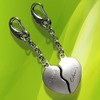 Split Heart Large with Engraving 2 in 1 Keyring Key