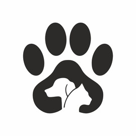 AMA SHOP Prespaced Dog and Cat Paw Sticker Funny Black Colour | Sticker for Helmet, Motorcycle, Camper, Boat | Car Tuning