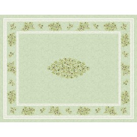 Provence Tablecloth Maussan Green (Vert) Olives Approx. 155 x 200 cm Cotton
