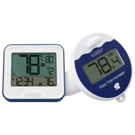 La Crosse Technology 331-09667-INT Wireless Pool Thermometer with Indoor LCD Display