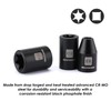 MIXPOWER 3/8" Drive Master Hex Bit Impact Socket Set, Solid