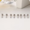 ZELORES 4 Pairs 18G Sterling Silver Cartilage Earrings Stud Screw
