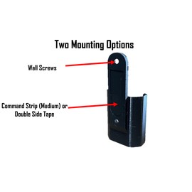 Fan Remote Holder Wall Mount Holder Compatible with Hunter and Casablanca Fan Remote Black K6711-01 Remote Control Holder 99795 with Mounting Tape