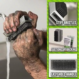 Grip Clean Cepillo De Uñas | Limpieza De Uñas - Cerdas Duras, Para