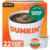 Dunkin' Decaf Medium Roast Coffee, 22 Keurig K-Cup Pods