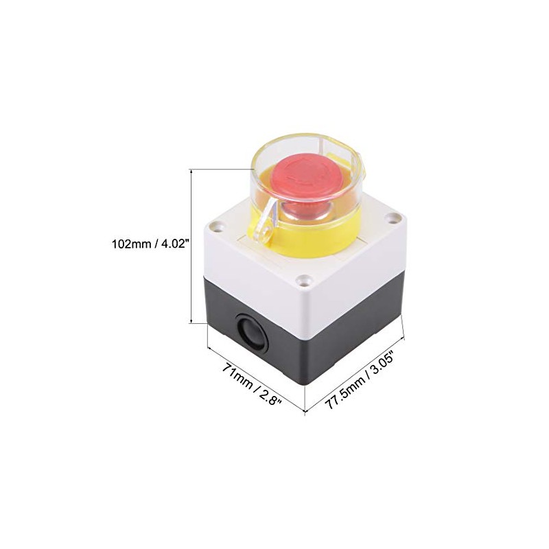 sourcing map Push Button Switch Station Latching NC NO Mushroom