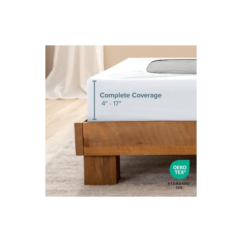 Bare Home Box Spring Cover - Funda de microfibra elástica