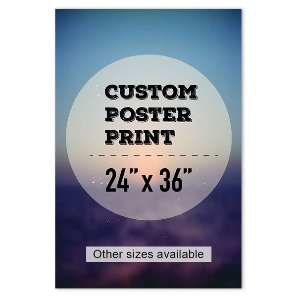 wall26 Custom Poster Prints - Upload Your Image/Photo, Personalized Photo to Poster Printing, Durable and Waterproof, Home Decor Wall Art Prints - 24x36 inches