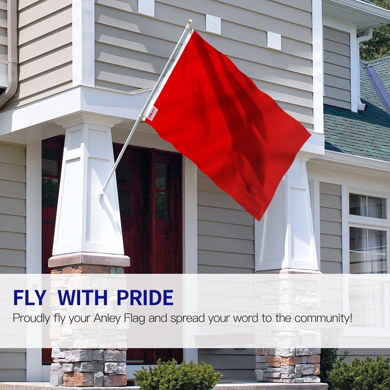 Anley Fly Breeze 3x5 Foot Solid Red Flag - Vivid