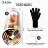 ZAGA Rolling Grill Baskets for Outdoor Grilling 2 Pcs Set