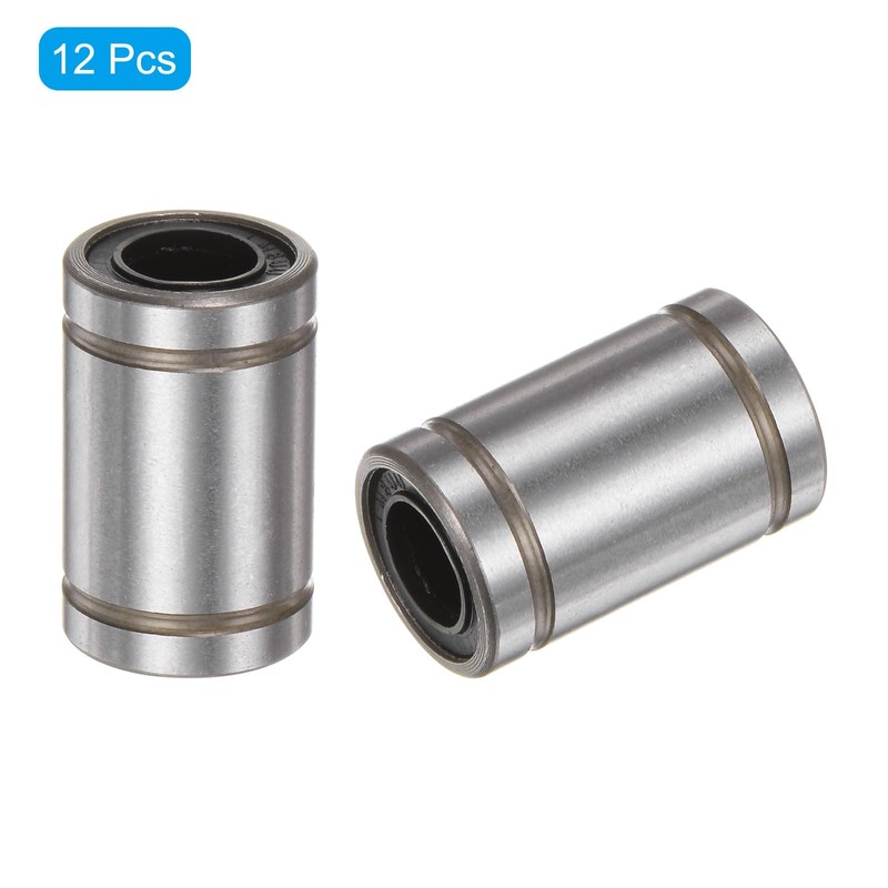 sourcing map 12pcs LM8UU Linear Ball Bearings, 8mm Bore Dia,