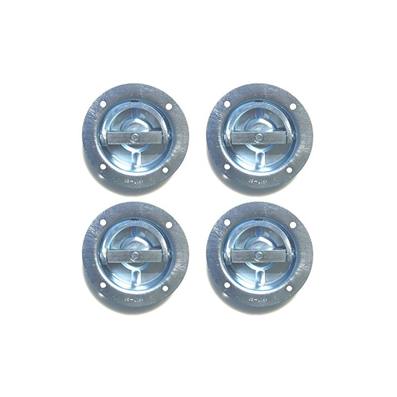 Pit Posse 11007-4 Four Cargo Trailer Recessed Rotating D Ring