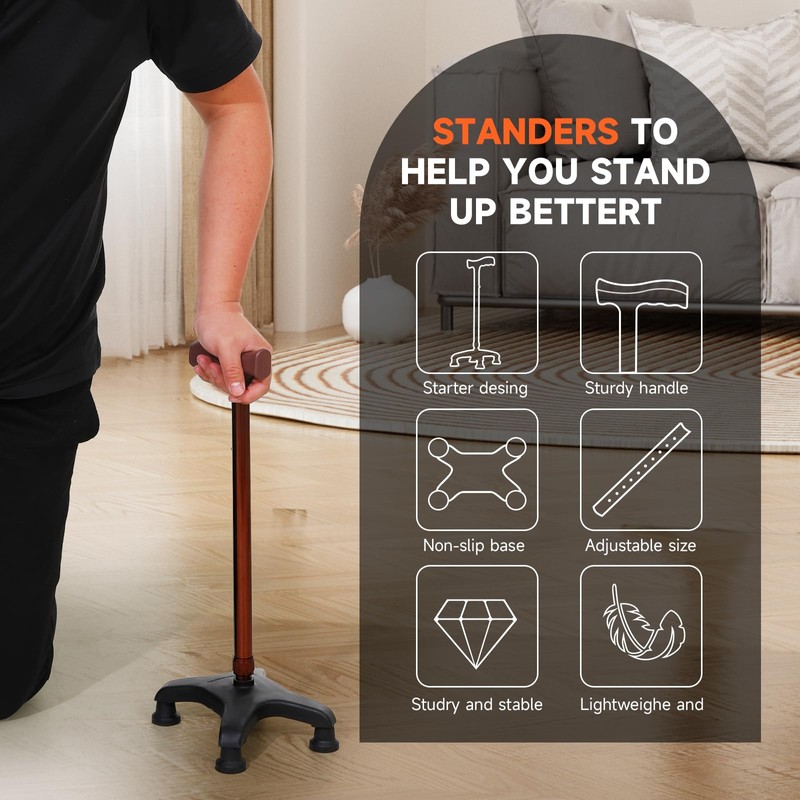Fewener 19.5""-25.5"" Mobility Tool Adjustable Standing Aid Device, Portable Standing