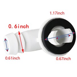 MEETOOT 2pcs 15mm Air Conditioner Drain Hose Connector Conduct Condensate Plug Teeth Seal Elbow Fitting for Window AC Unit Mini Split Frigidaire