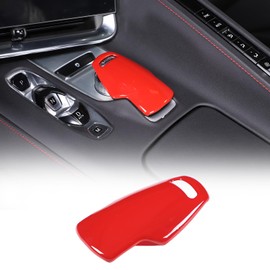 Gear Shift Knob Head Protection Cover Trim ABS 1PCS Compatible with Corvette C8 Stingray 2020 2021 2022 2023 Drive Mode Switch Knob Cover Trim Accessories (Sports Red)