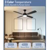 Glasshell Ceiling Fan 52 Inch, Remote Control Reversible DC Motors,