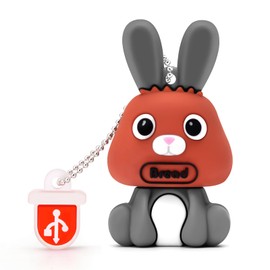 BORLTER CLAMP 32GB USB-Stick Niedliches Flash-Laufwerk in Form eines Kaninchen Speicherstick Neuartiges USB Daumen-Laufwerk Pendrive Geschenk für Externe Datenspeicherung