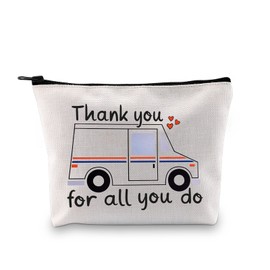 GJTIM Mail Carrier Gift Mail Carrier Gift Thank you For All You Do Makeup Bag Appreciation Gift for Postal Worker (Thank you For All You Do)