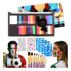 Jrff&gwky® Kit De Maquillaje Juego Hipoalergénico Para Rostro Y Ojos Con Funda Brochaslibre De Crueldad Animal, 26 Colors, Perfecto Maquillaje Teatro/pintura Corporal/pintacaritas/payasos
