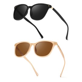 FIMILU Women’s Polarized Sunglasses – Classic Vintage Frame with Gold Accents Stylish Sun Glasses UV400 Protection