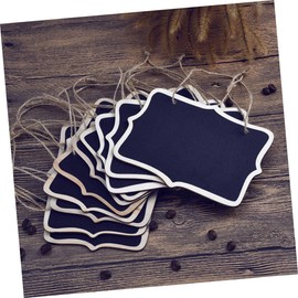 Operitacx 12pcs Mini Chalkboards Double Sided Blackboard with String for Message Board Signs for Weddings Parties and Crafts
