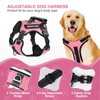 Tactical Dog Harness Set With Comfort Handle Leash, Nighttime Reflective,