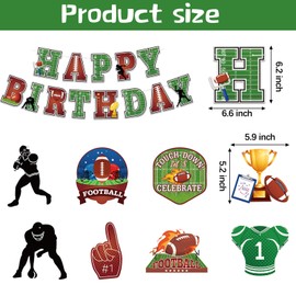 Football Party Decorations Football Birthday Party Decorations Sports Theme Hanging Swirls Happy Birthday Party Ceiling Streamers for Football Birthday Sports Party Decor