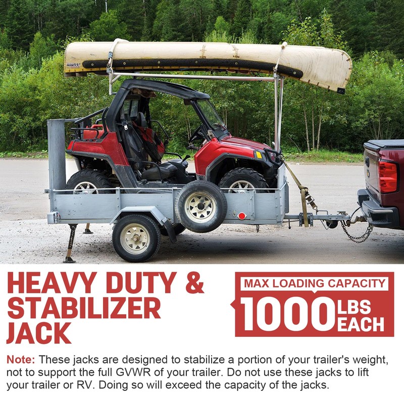 Telescoping Trailer Stabilizer Jacks 2 Pack, Trailer Stabilizer Jacks Adjustable
