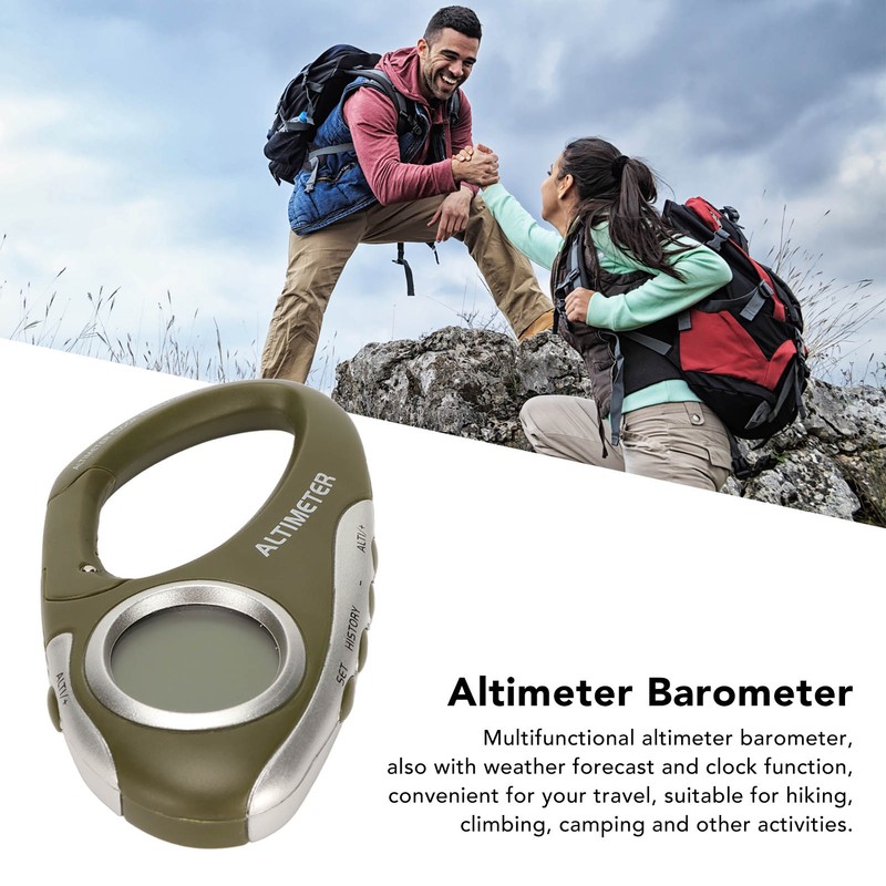 Multifunctional Digital Altimeter Backlight LCD Screen Electronic Barometer with Weather