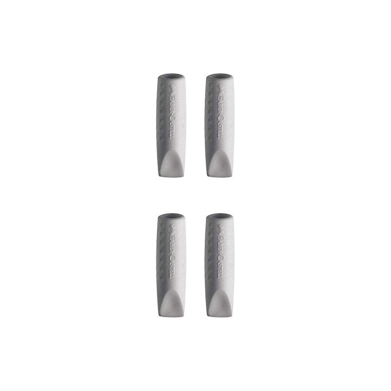 Faber-Castell Grip Eraser Caps, Grey, Pack of 2