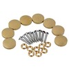 RDEXP 20mm Dia Golden Decorative Mirror Table Brass Round Screw