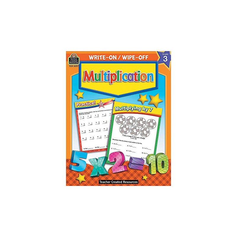 Fun Express Write On Wipe Off Multiplication Book - Educational