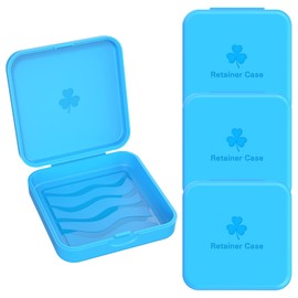 Retainer Case, ARGOMAX Aligner Case, Braces Box, 4 Piece Orthodontic Box (Blue).