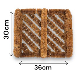 William Hunter Boot Scraper with Coconut Fibre & Steel Wire – Durable Boot Brush Scraper Outdoor - Heavy Duty Boot Scrubber & Shoe Cleaner for Home, Garden & Work