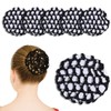 WeddHuis Pack of 5 Bun Hairstyle Aid, Fabric Knot Net,