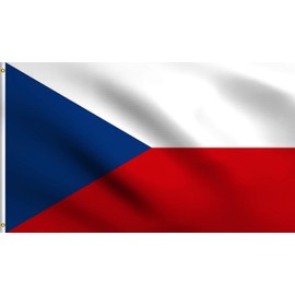 DMSE Czech Republic Czechoslovak Czechoslovakia Czechoslovakian Flag 2x3 Ft Foot 100% Polyester 100D Flag UV Resistant (2' X 3' Ft Foot)