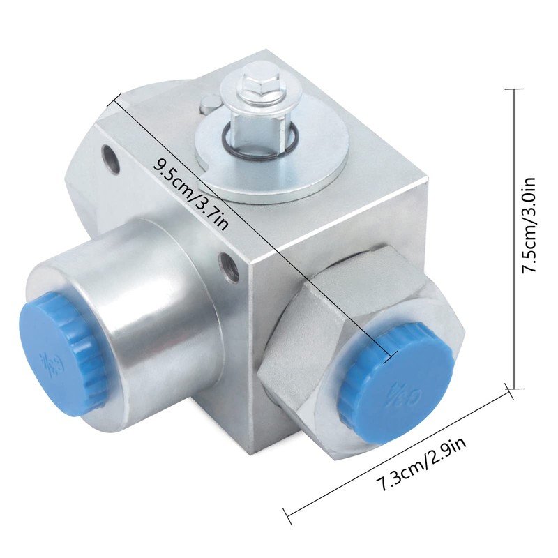 3 Way Hydraulic Ball Valve, 3/4 in NPT Female Hydraulic