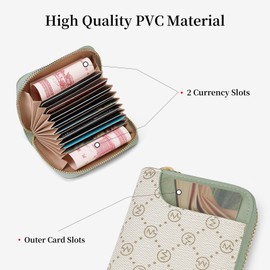 GOLF SUPAGS Credit Card Holder, Small Credit Card Wallet for Women, PVC Leather Organiser Case, Business Card Holder with Zip, pink, Casual