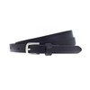 Vanzetti Women's Belt - Slim Leather Belt, Metal Buckle, black