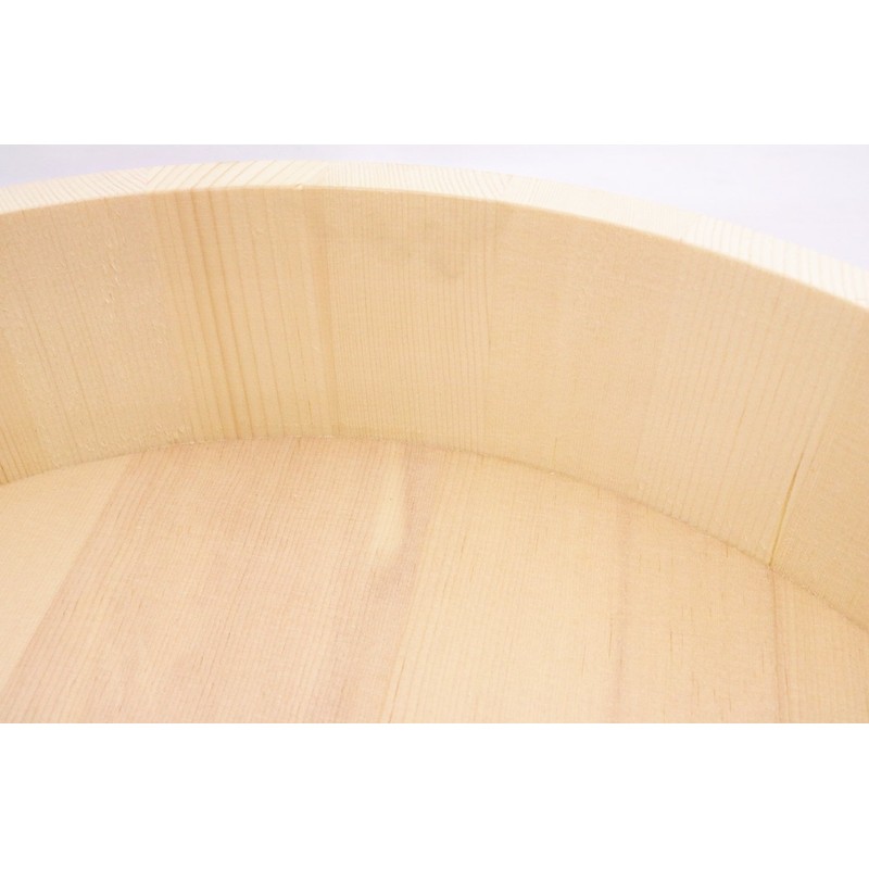 市原木工所 寿司桶 白木 プラスチック製タガ 箍 33cm 約 5合用