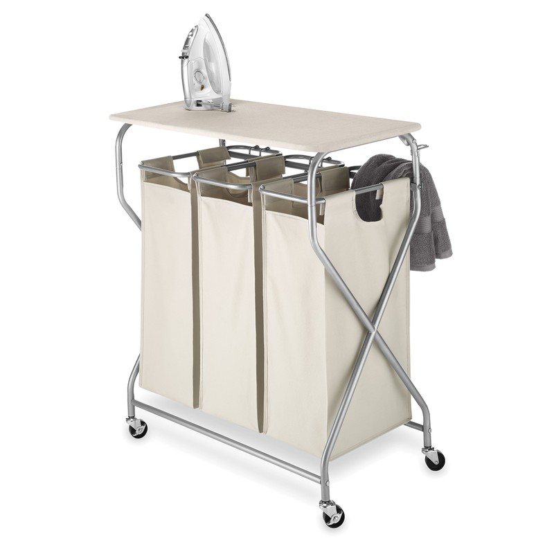 Whitmor Easy-Lift Triple Sorter with Folding Table
