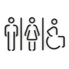 3DP Signs - Relief Symbols for Bathroom Men Women Disabled