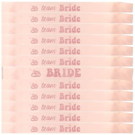 12 PCS Bride Sash Bachelorette Party Bride to Be Team Bride Sashes Maid of Honor Bridesmaid Sash for Bridal Shower and Hen Party Decorations Favors,Rose Gold