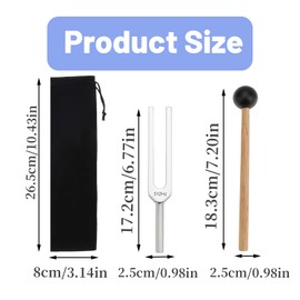 4Piece Tuning Fork Set for Healing and Music, Tuning Forks for Healing, Professional Frequency Healing Device with Durable Construction, Ideal for Sound Therapy, Meditation, and Yoga Accessories