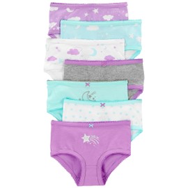 Carter's Girls' Little 7-Pack Underwear (Violet(3K589610)/White, 4-5T)