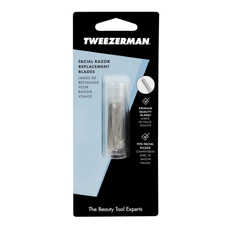TWEEZERMAN 4 x Stainless Steel Face Razor Replacement Blades