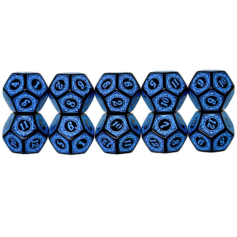 SmartDealsPro 10-Pack Six Sides D6 12 Sided D12 Dice Die